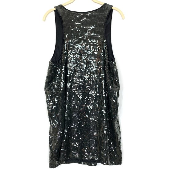 H&M Sequin Scoop Neck Sleeveless Shift‎ Dress - Picture 4 of 8